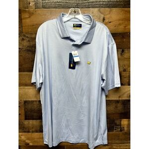 Jack Nicklaus Polo Shirt Mens‎ XL Bel Air Blue Striped Short Sleeve Performance